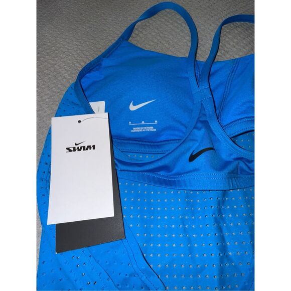 NWT-Nike Swim Essentials Women's Layered Tankini- size Medium 💙 Photo Blue - Picture 9 of 16